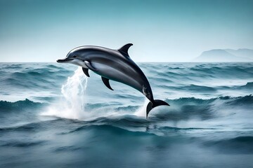 Obraz premium dolphin jumping out of water