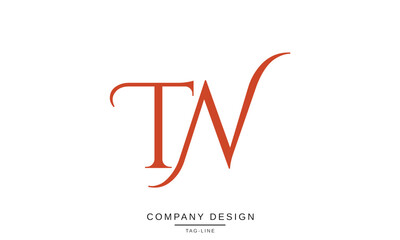 TW, WT, Abstract Letters Logo Monogram