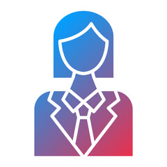 Obraz premium Business Woman Icon Style