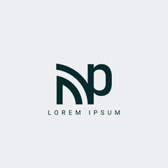 Alphabet NP and PN illustration monogram vector logo template © Tariqule