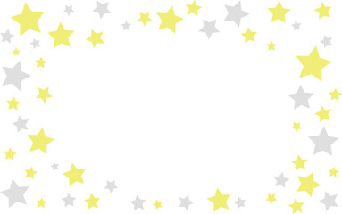 黄色と灰色の星のフレーム背景