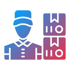 Delivery Man Icon Style