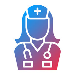 Obraz premium Paramedic Female Icon Style
