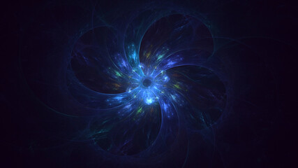 3D manual rendering abstract circle light background