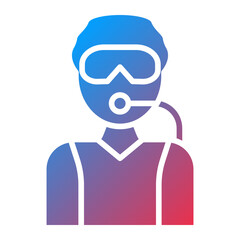 Diver Male Icon Style
