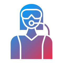 Diver Female Icon Style