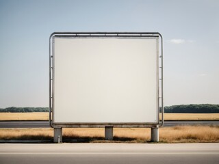 Square Road Billboard Mockup. Generative AI