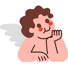 Valentine Angel design element  for website, application, printing, document, poster, sticker design, etc.