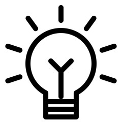 Bulb Icons line style
