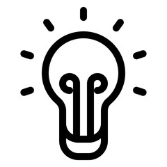 Bulb Icons line style