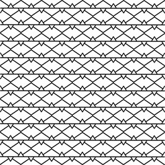 Monochrome zigzag line pattern background, minimal black and white geometric pattern, vector illustration.