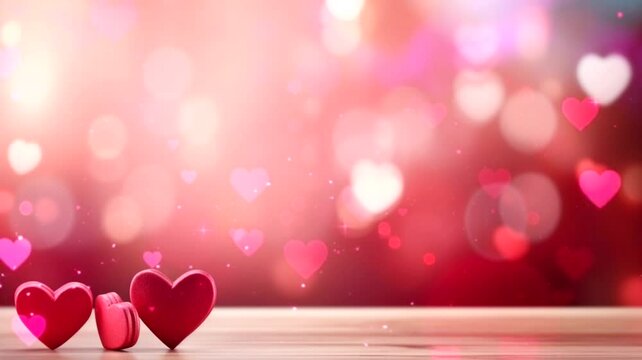 Valentine's event scene with beautiful decorations, animated virtual repeating seamless 4k