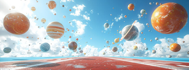 Celestial Symphony: A Mesmerizing Tapestry of Orbiting Worlds