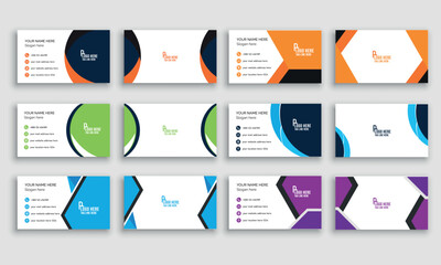 set of business cards, modern business card print templates or name visiting card vector stationery design