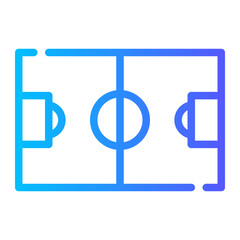soccer field gradient icon