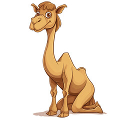 Cute funny camel vector illustration