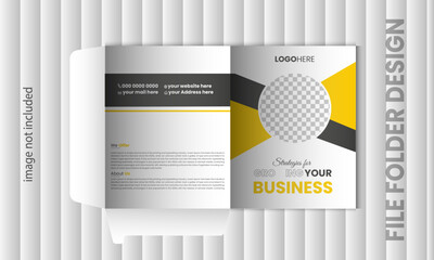 Attractive and unique business file folder design template