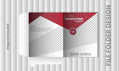 Modern and creative business file folder design template