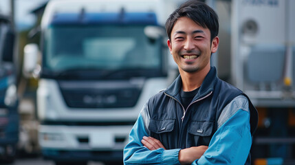 アジア人トラック運転手ドライバー02