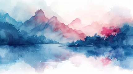 Poster Color Oriental ink landscape © Jafger
