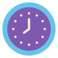 Clock icon flat style