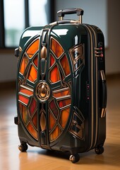 Luxury Designer Painted Luggage Suitcase on Wheels