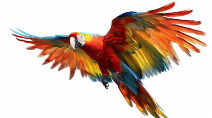 A mesmerizing 3D rendering of a vibrant and exquisitely detailed parrot, showcasing its colorful feathers and intricate patterns. This stunning work of art is expertly created with super ren