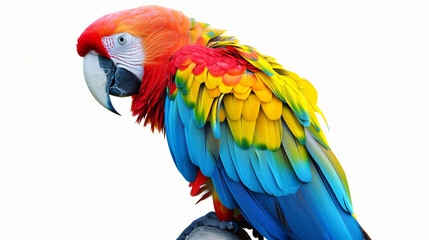 A mesmerizing 3D rendering of a vibrant and exquisitely detailed parrot, showcasing its colorful...