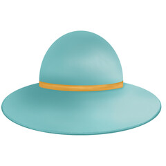 Beach hat blue color. Summer Element