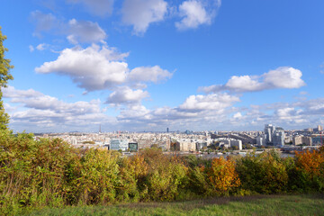 Fototapeta na wymiar Panoramic view in the National Estate of Saint-Cloud 