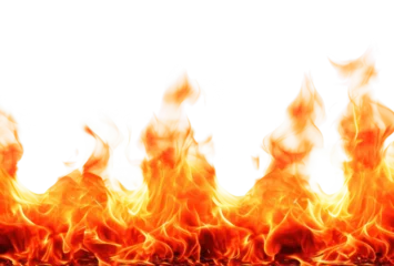 Foto auf Acrylglas Fire flame on transparency background PNG © KimlyPNG