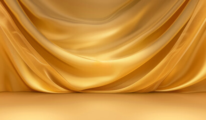 Elegant golden textile on the wall background