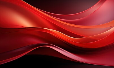 Elegant red silk with soft gradient background. Created with Ai