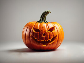 Halloween pumpkin on white background. Generative AI