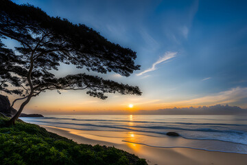 Fototapeta premium sky meeting the sea
