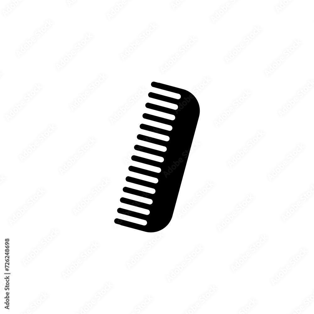 Poster hair salon with scissors and comb icon isolated on transparent background