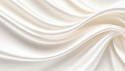 White silk-like background with drapes - obrazy, fototapety, plakaty