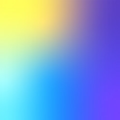 Abstract simple background with complex gradient blue yellow purple colors square