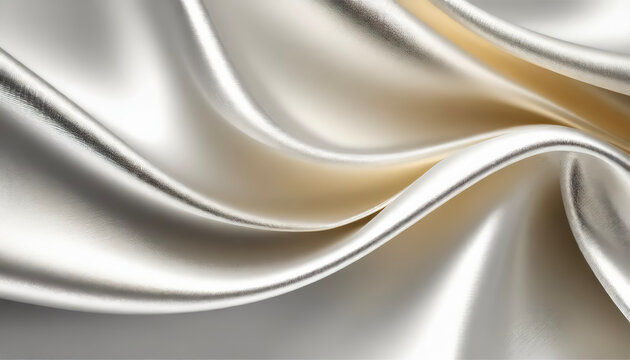 Gold and silver satin fabric textures