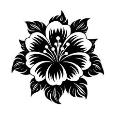 Obraz premium flower, vector, floral, pattern, design, illustration, nature, decoration, art, leaf, ornament, plant, element, summer, tattoo, spring, flowers, vintage, silhouette, petal, flora, wallpaper, style, 