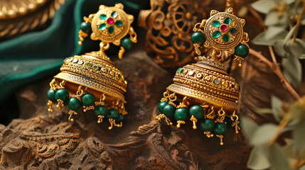 Ethnic traditional Indian earrings