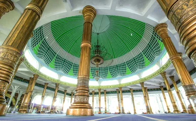 Deurstickers interior of the grand mosque in the city of Jambi, Indonesia © Dheje