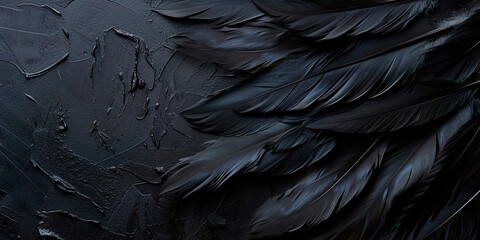 Abstract background with birds feathers dark colors