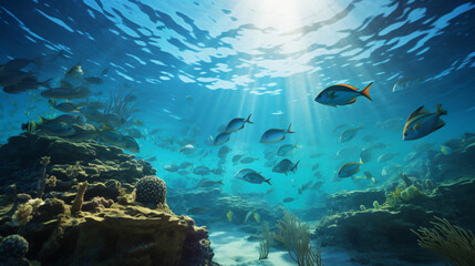 Fototapeta na wymiar Fish in underwater