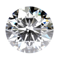 Top view diamond on transparent background - obrazy, fototapety, plakaty