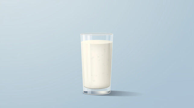 glass of milk water color, cartoon, hand drawing, animation 3D, vibrant, minimalist style. ai generated.