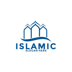 Fototapeta premium Modern Islamic Luxury Logo Vector Template, Muslim Logo Icon