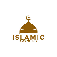 Modern Islamic Luxury Logo Vector Template, Muslim Logo Icon