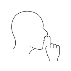 illustration of silent, silent symbol, vector art.