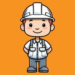 vector of happy worker